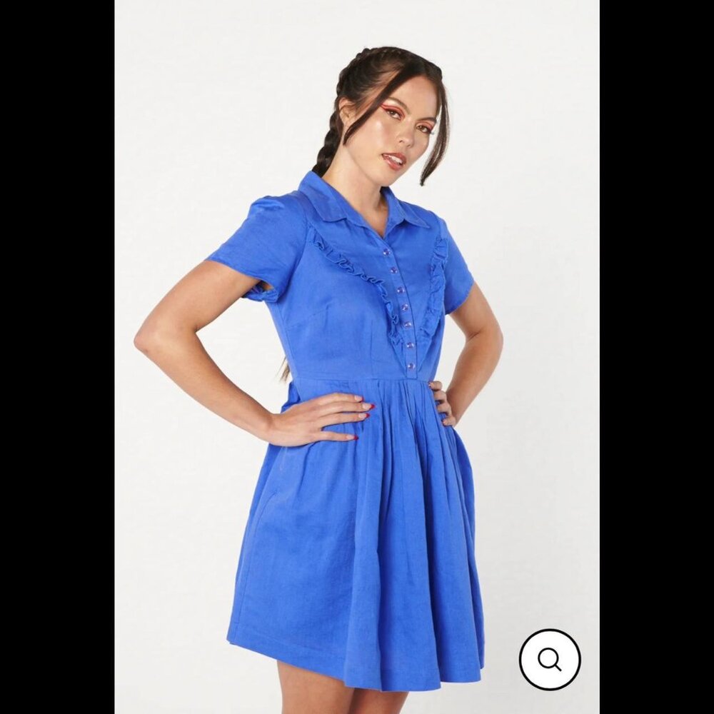 Tuesday of California Rodeo Dress in Cornflower,